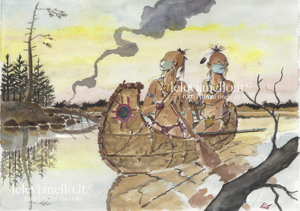 15. Irochesi in canoa