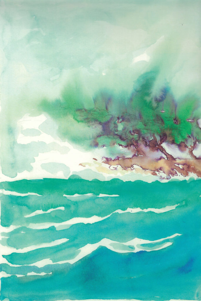 Mare. Illustrazione acquerello