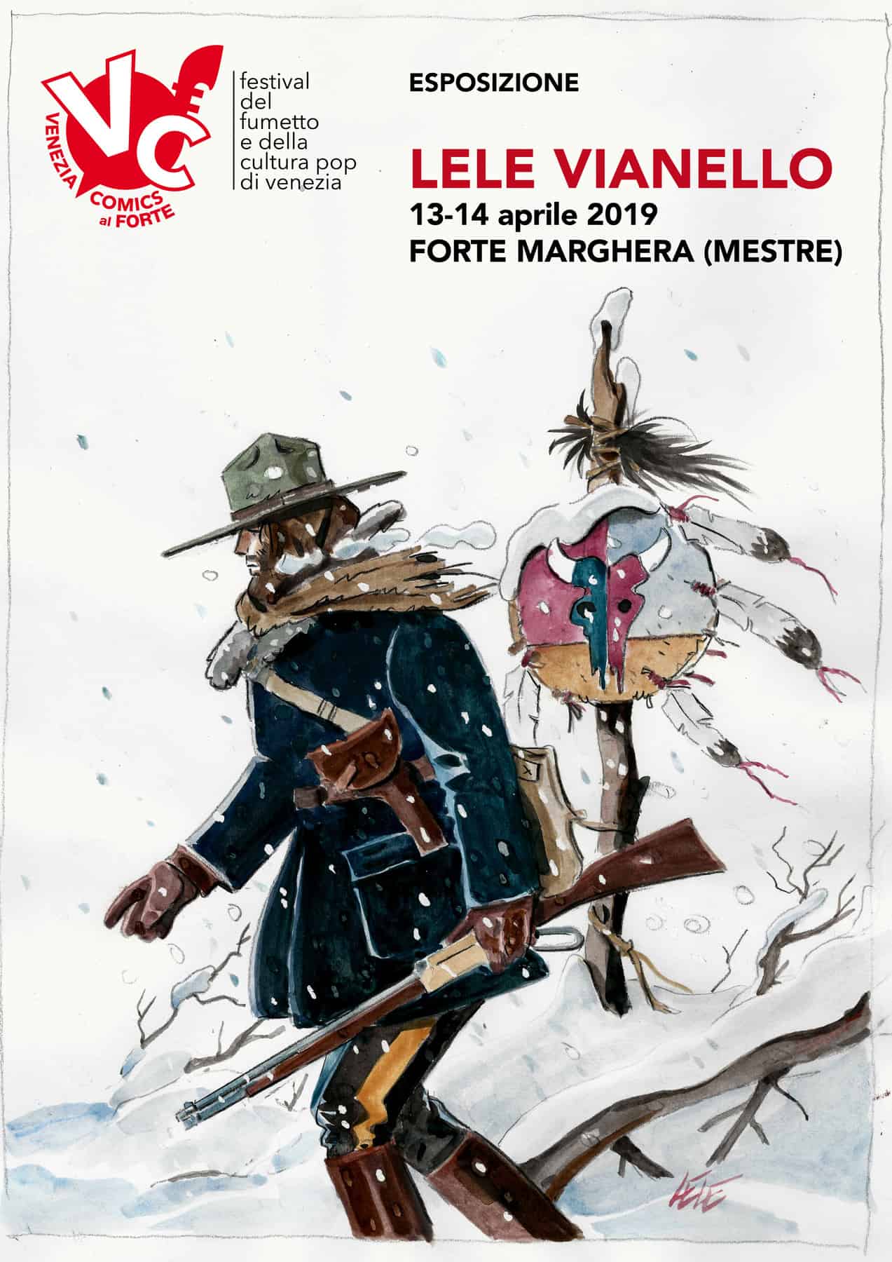 Locandina mostra Lele Vianello, Venice Comics 2019